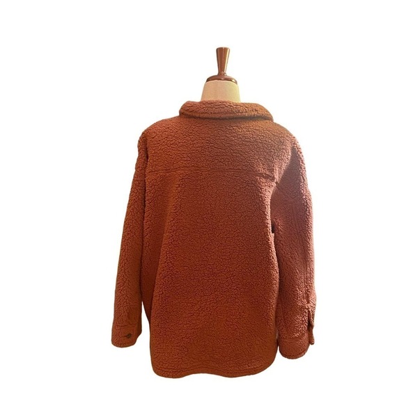32 DEGREES Women's Cozy Shirt Jacket, Burnt Orange, Button-Up, Size XL - Picture 2 of 4